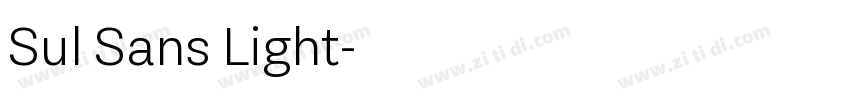 Sul Sans Light字体转换